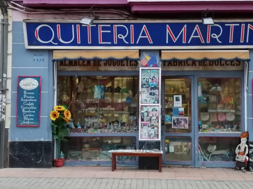 Icónica fachada de Quiteria Martín, en la calle Mayor.