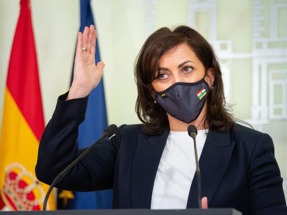 La presidenta de La Rioja, Concha Andreu, este miércoles.