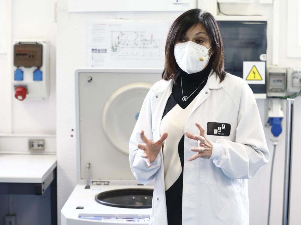 La doctora Cristina Crespo durante la presentación de los resultados de la investigación