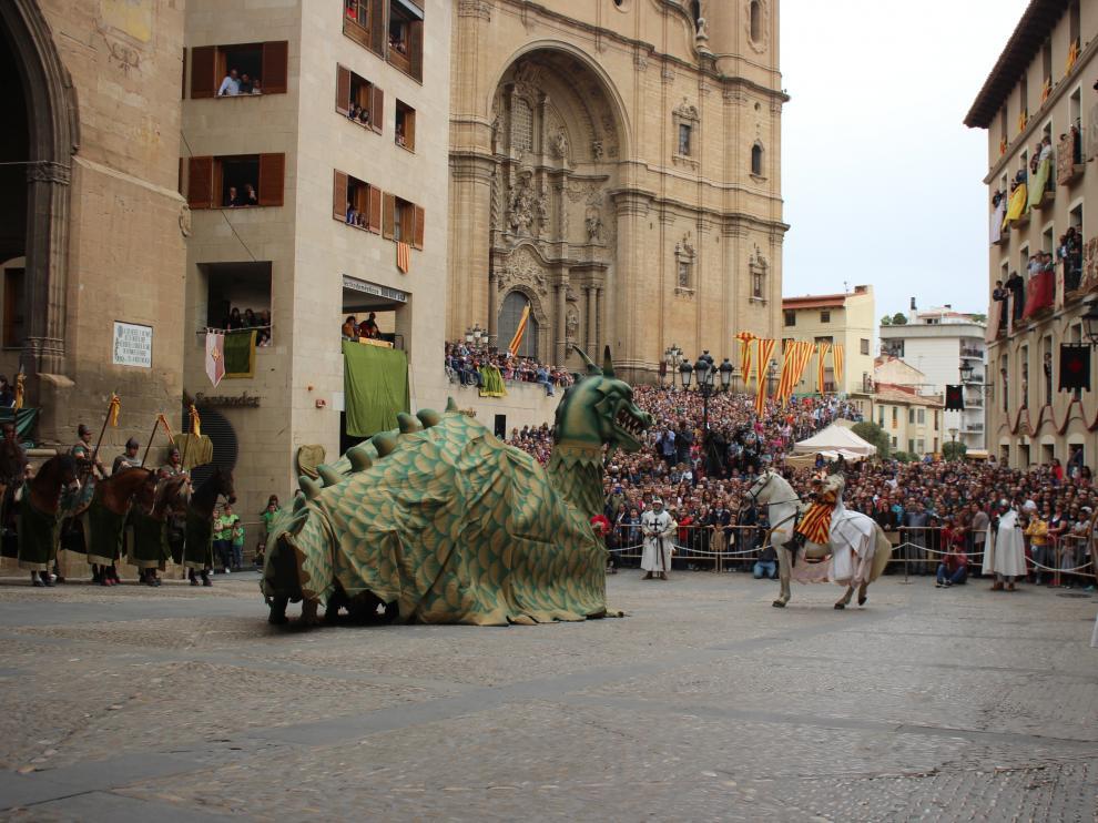 La plaza de España de Alcañiz es el escenario de la recreación