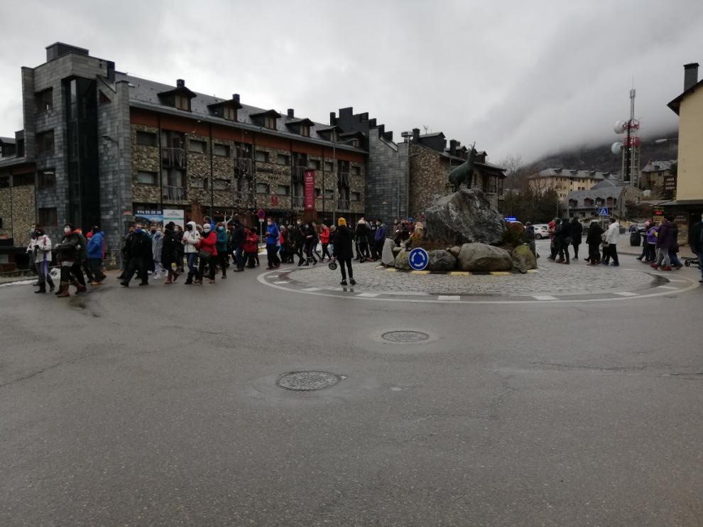 Protestas en Benasque