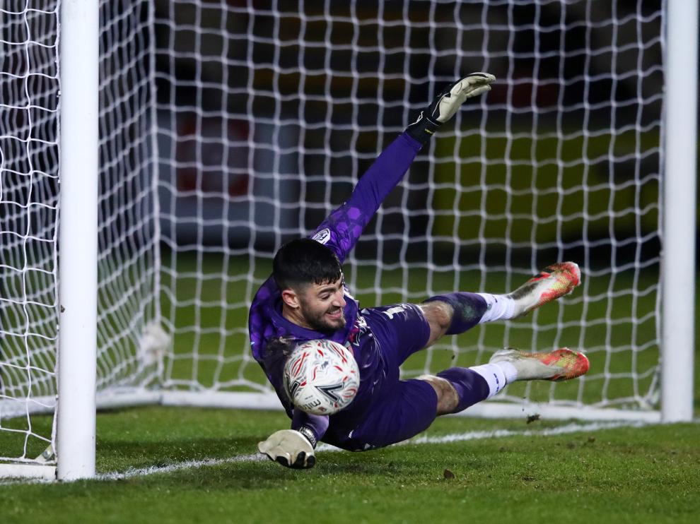 Tom King, en un partido del Newport