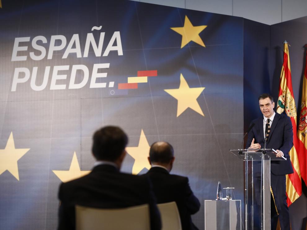 Pedro Sánchez visita Zaragoza para presentar el Plan de Recuperación de la Economía Española