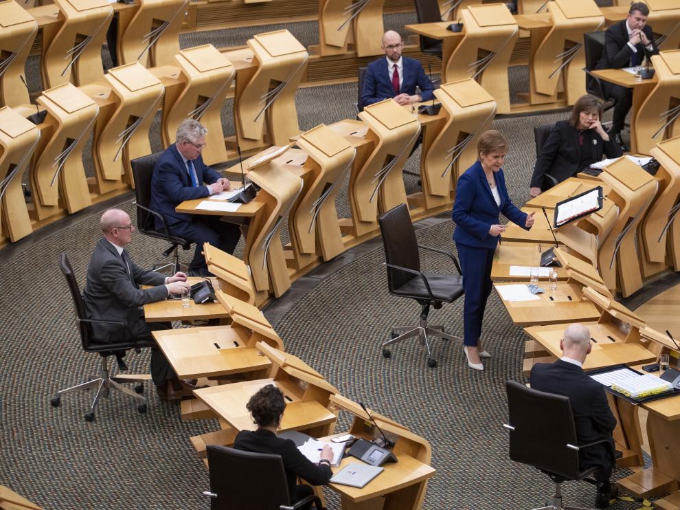 Nicola Sturgeon, durante una de sus comparencias.