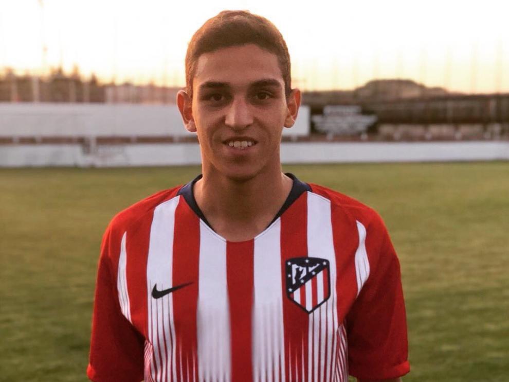 Juan Manuel Sanabria, en una imagen reciente en un partido con el Atlético de Madrid B, el filial rojiblanco, en Segunda B.