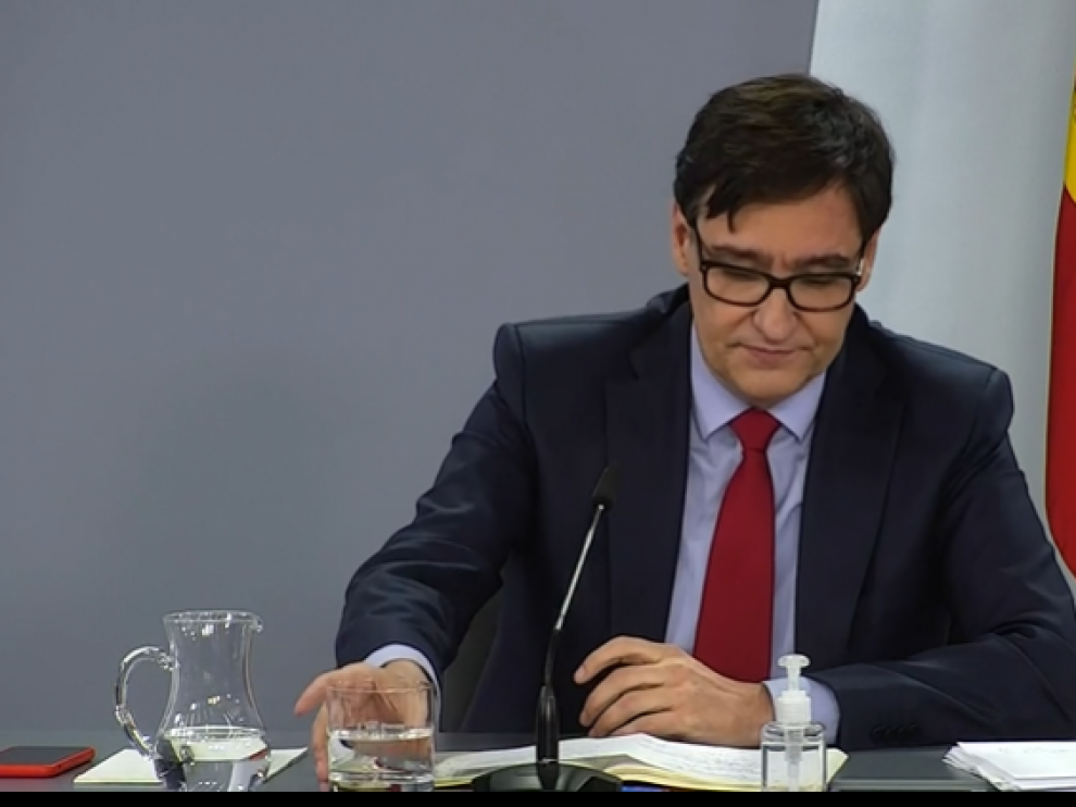 Salvador Illa en su última comparecencia
