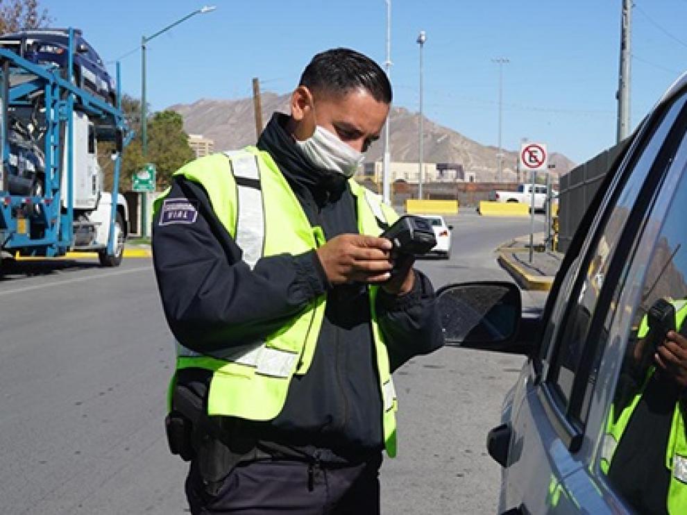 Agentes de seguridad en Ciudad Juárez.