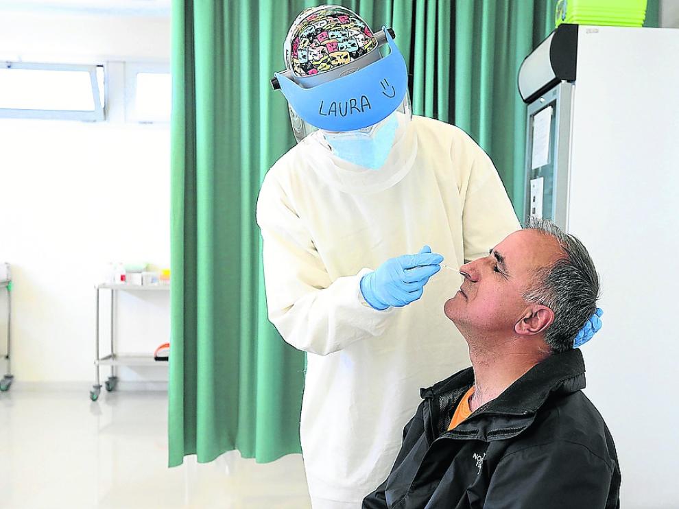 PCR a funcionario de prisiones en el Centro de salud Teruel ensanche