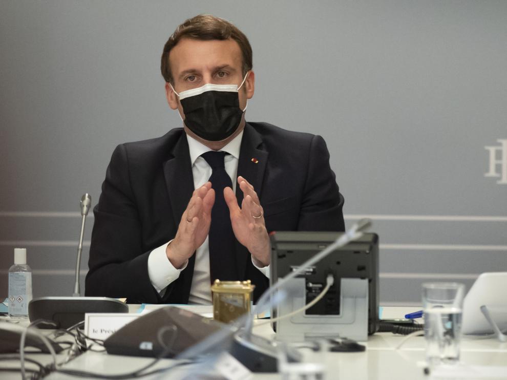 French President Macron holds meeting with vaccine manufacturers