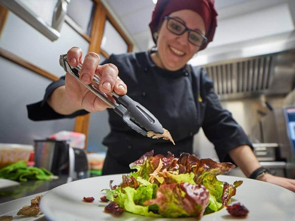 Juana Subirón abrió su restaurante, El Secreto de Uncastillo, en octubre de 2019.