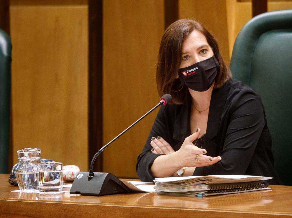 Sara Fernández este miércoles en Zaragoza