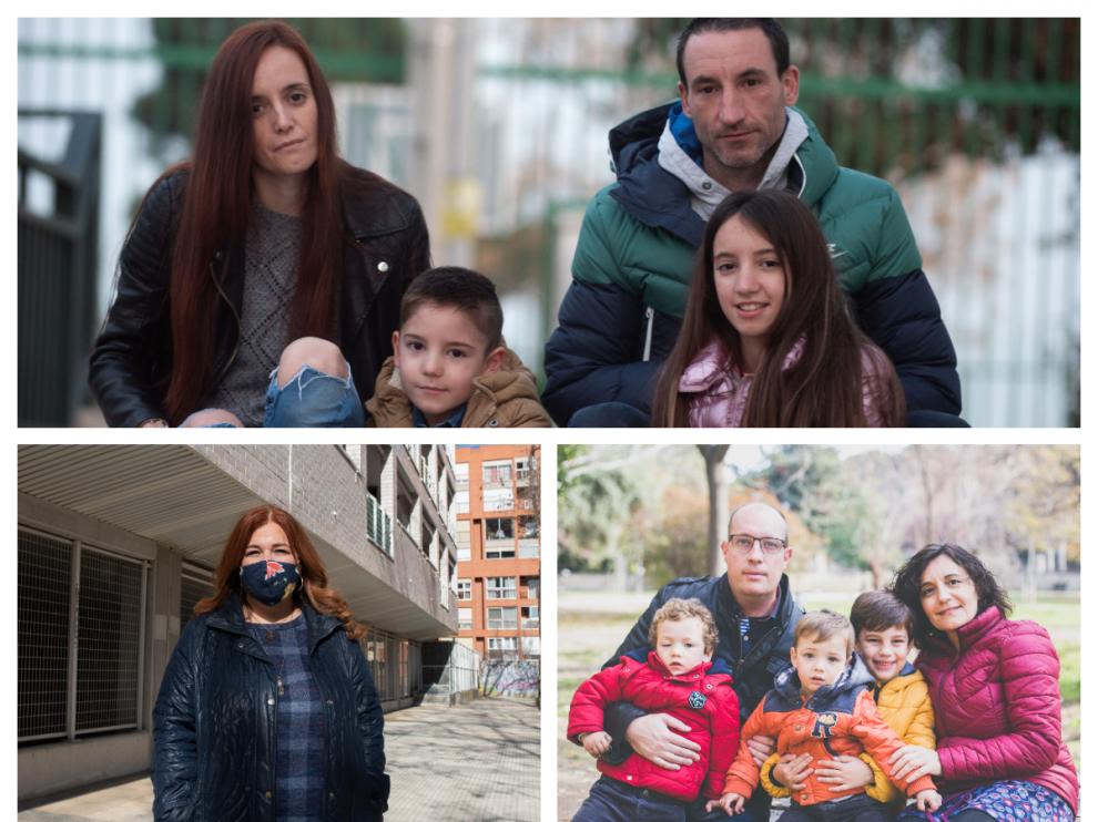 Familias zaragozanas tras un año de pandemia.