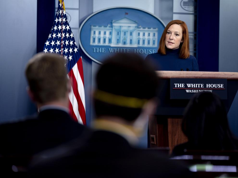 Jen Psaki Holds Daily Press Briefing