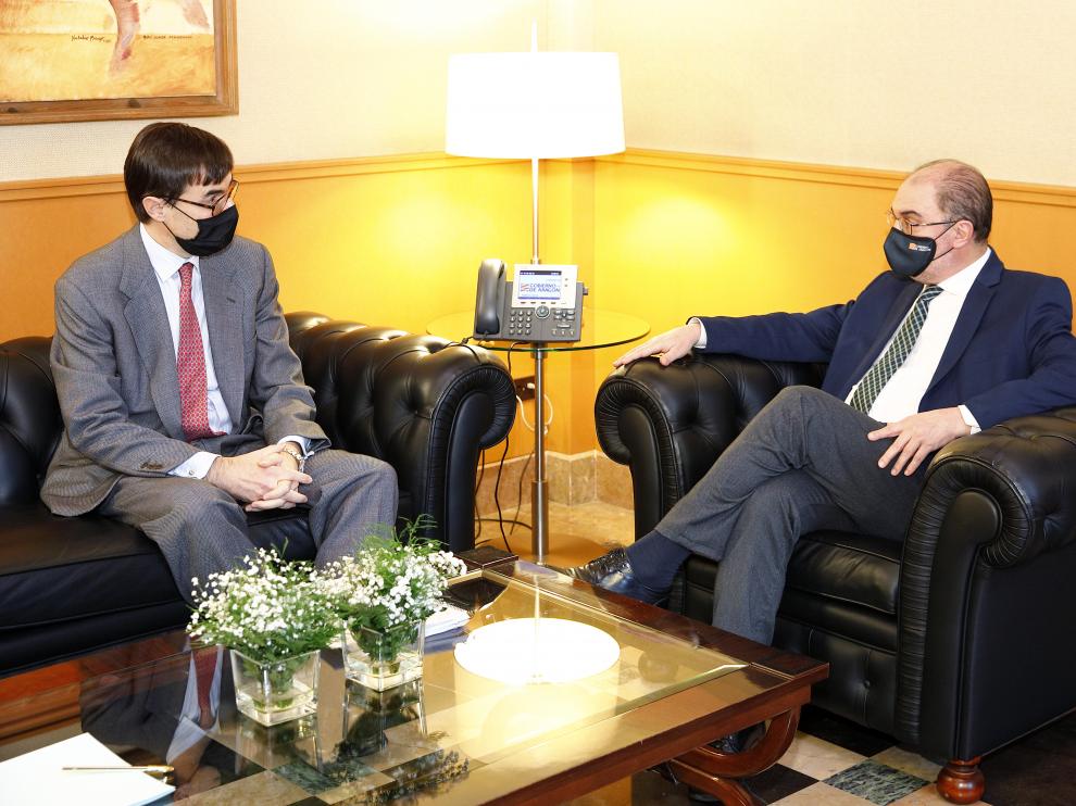Reunión de Lambán con el Secretario de Estado para la UE