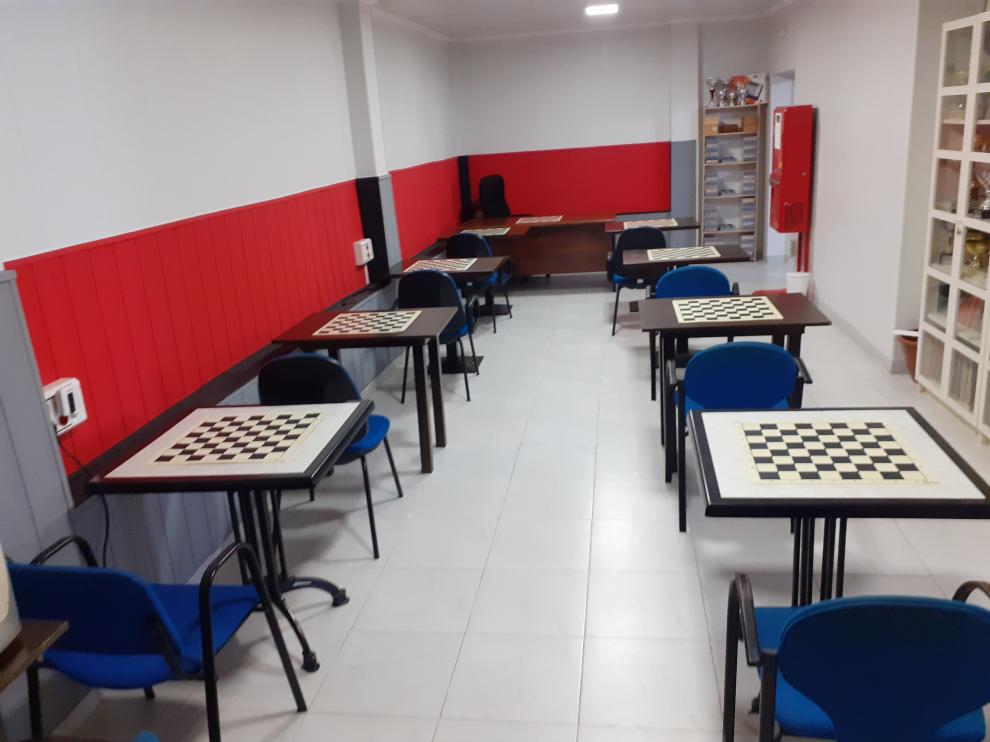 Aula principal de la escuela de ajedrez Palacio de Pioneros.