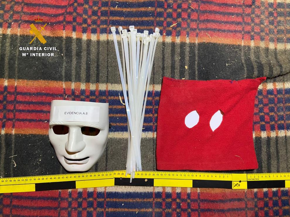 Máscaras del atraco de Cosuenda.