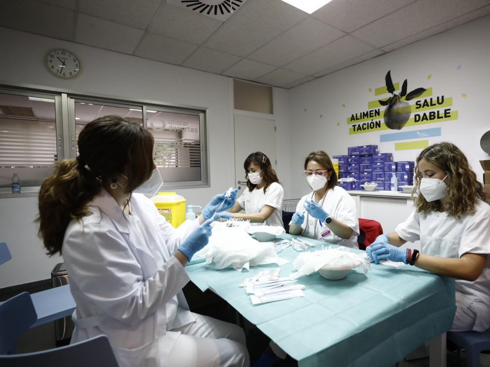 Galería de imágenes de la vacunación de estudiantes en Aragón
