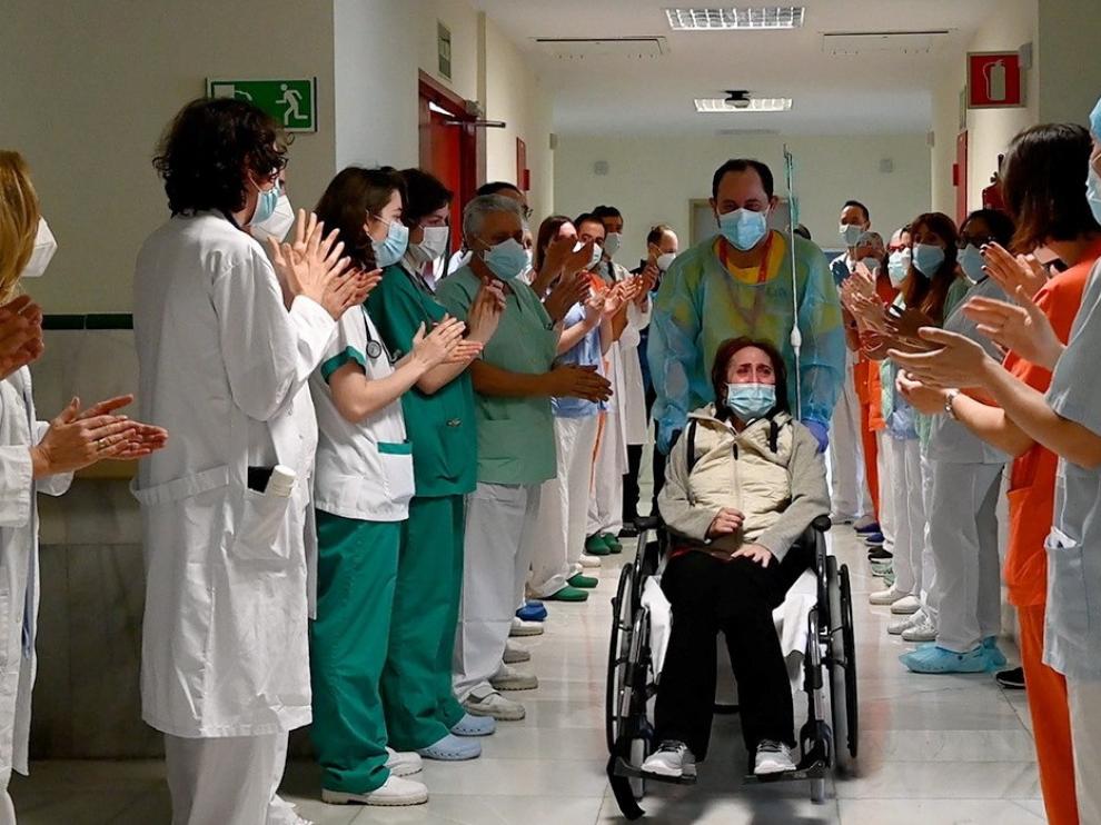 A COVID-19 patient is discharged from hospital after 10 months