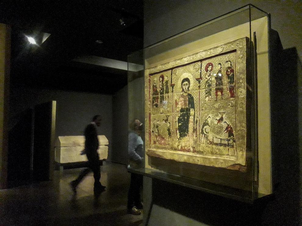 El frontal de Treserra, la obra más valiosa de la colección, seguía el martes colgado en el Museo de Lérida.