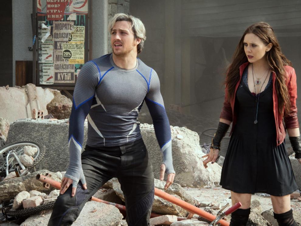 Pietro y Wanda Maximoff, en un fotograma de ‘Vengadores: la era de Ultrón’ (Joss Wheddon, 2015).