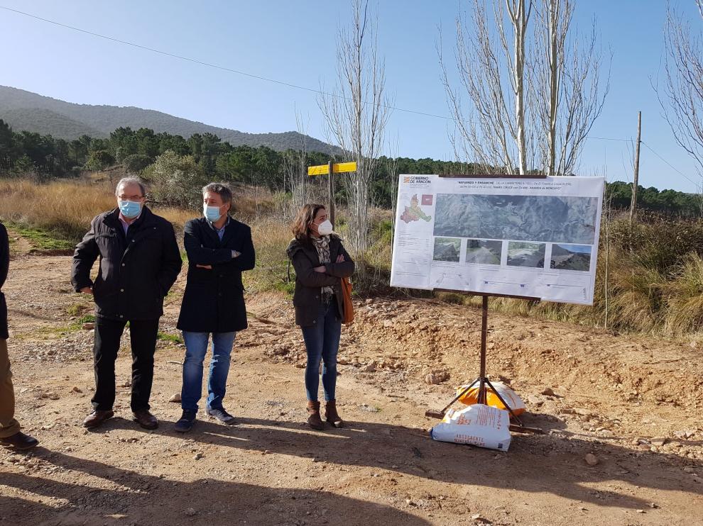 El consejero Soro en la carretera de Aranda del Moncayo