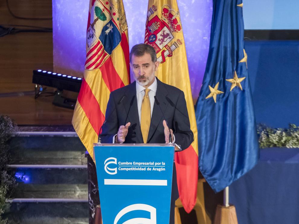 El rey don Felipe en la clausura de la Cumbre Empresarial.