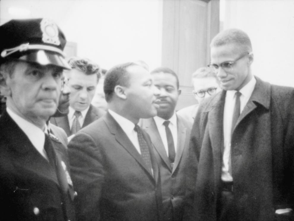 Imagen de archivo de Martin Luther King Jr. y Malcolm X.