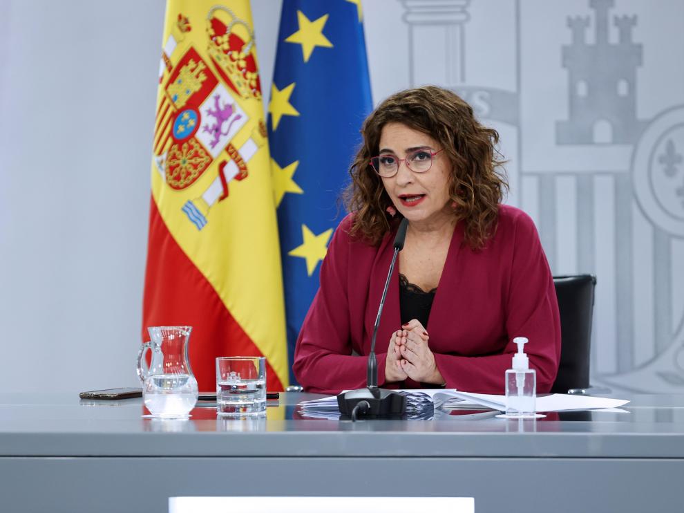 La ministra de Hacienda y portavoz del Gobierno, María Jesús Montero, este martes.