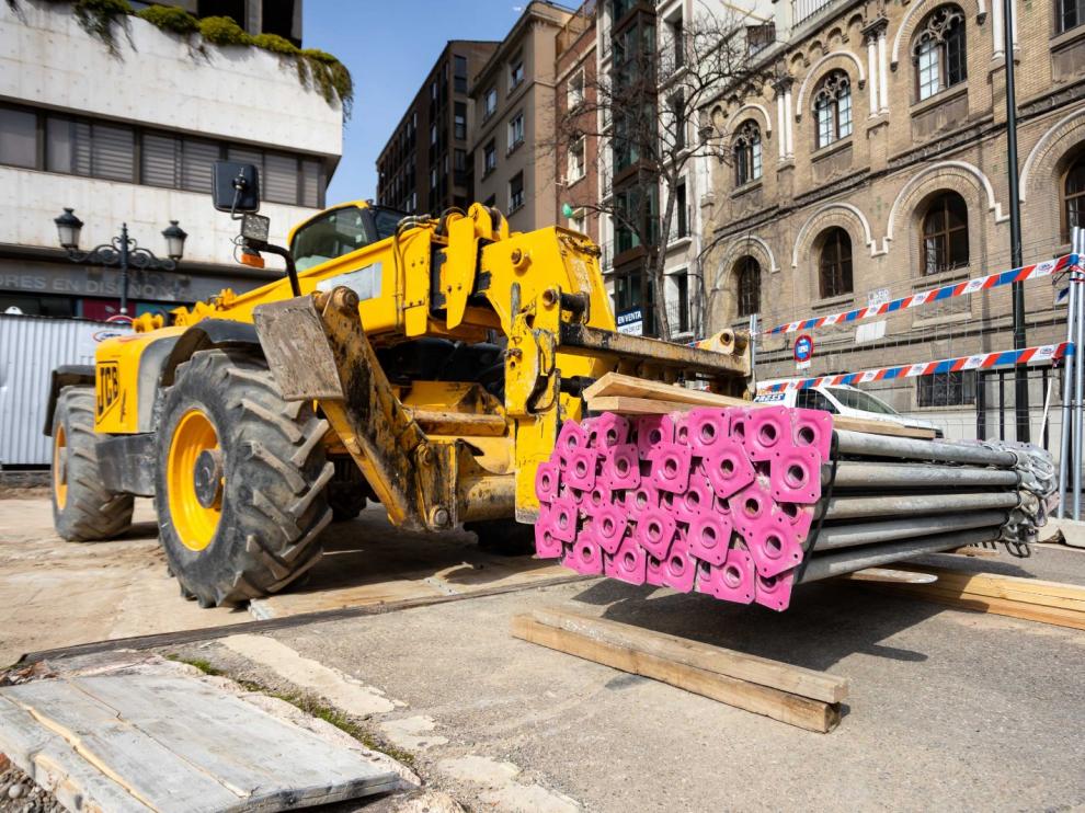 Obras del aparcamiento de Salamero