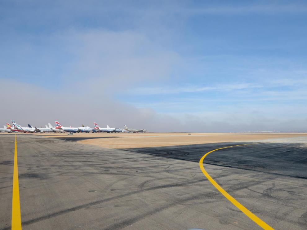 Visita del consejero Soro al Aeropuerto de Teruel /2021-02-16/ Foto: Jorge Escudero[[[FOTOGRAFOS]]][[[HA ARCHIVO]]]