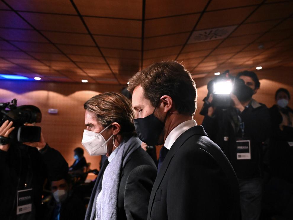 José María Aznar y Pablo Casado participan en el coloquio "España, Constitución y libertad. 1996-2004, un análisis",