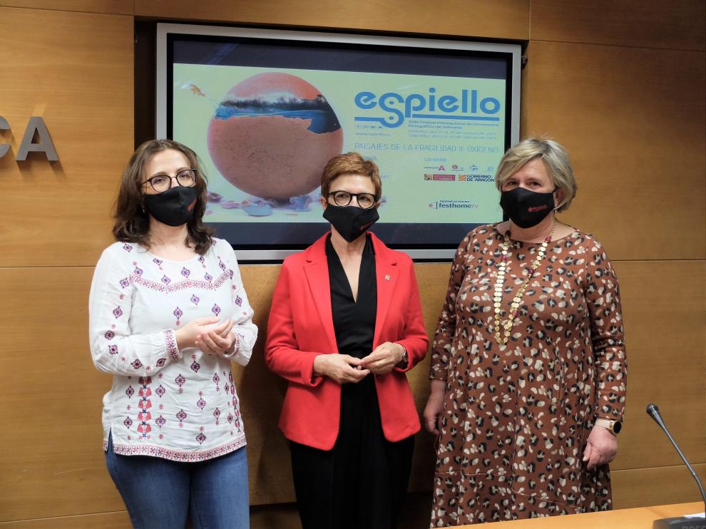 Patricia Español, Maribel de Pablo y Carmen Muro en la presentación de Espiello.