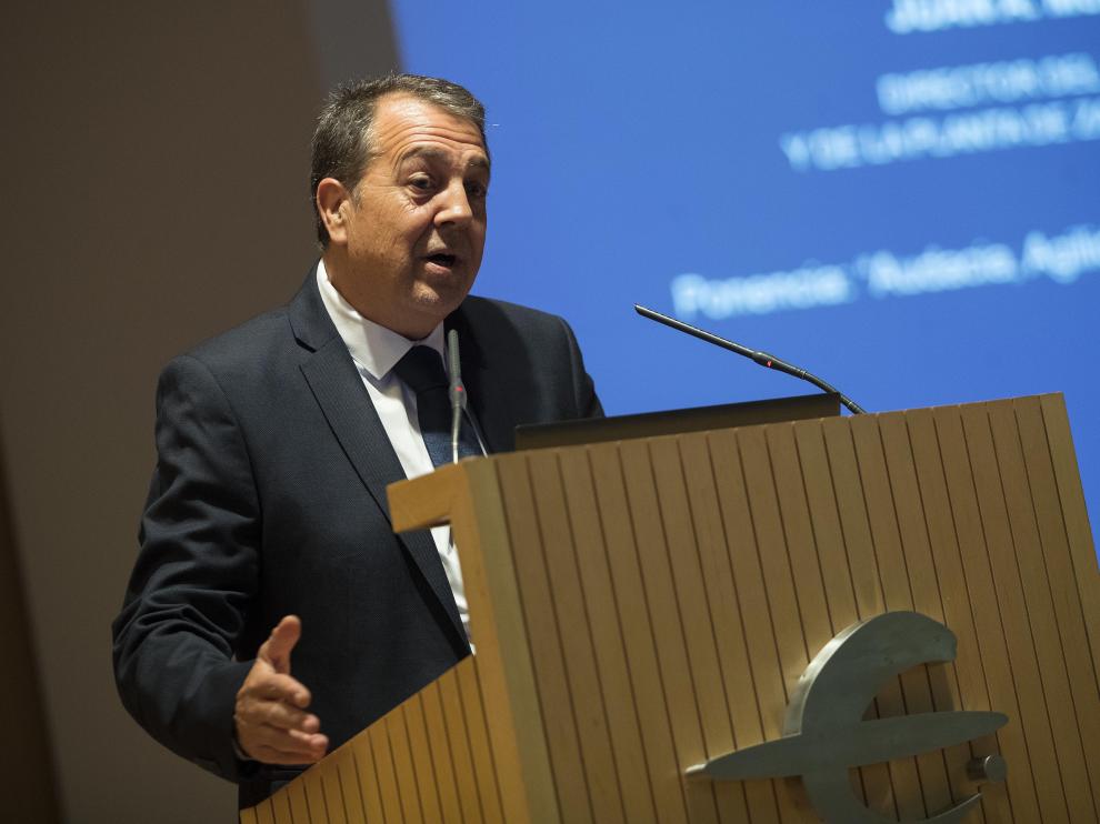 Juan Antonio Muñoz Codina, en un evento en Ibercaja en junio de 2019.