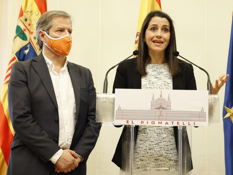 Reunión entre Arrimadas y Lambán