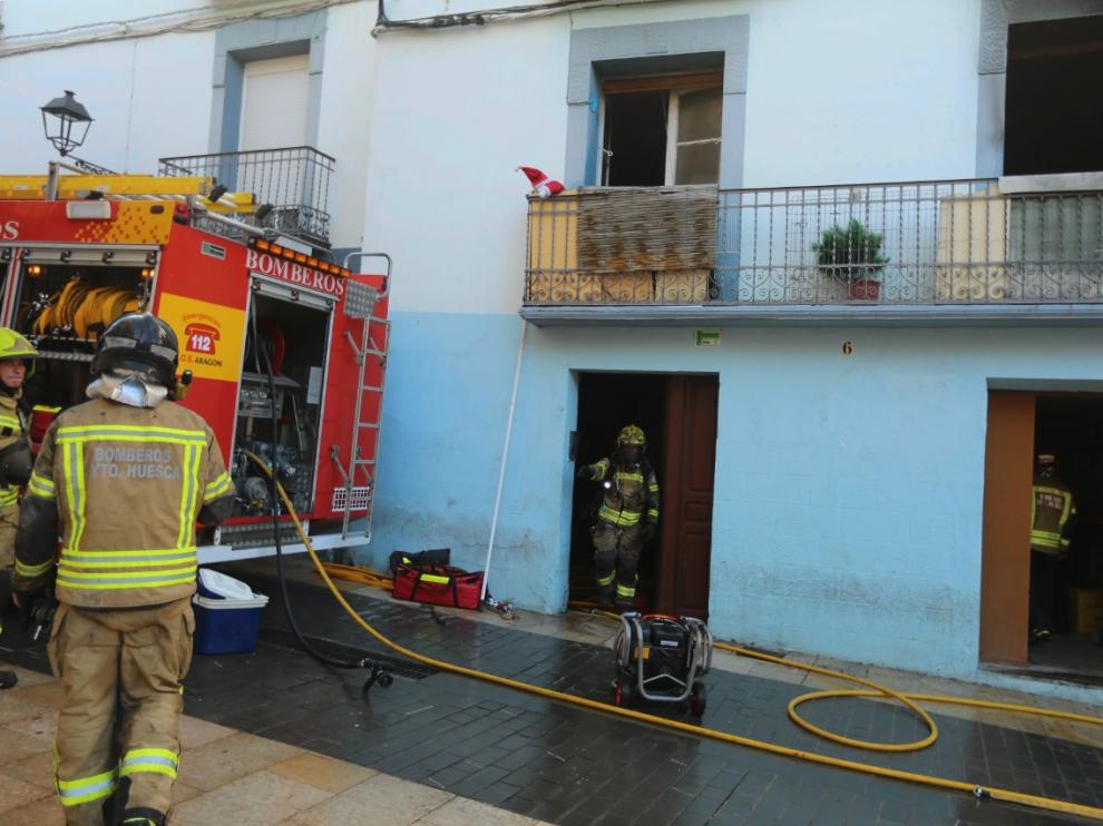 El incendio tuvo lugar el 13 de enero en una casa de la Travesía Mozárabes, en pleno Casco Antiguo de Huesca.