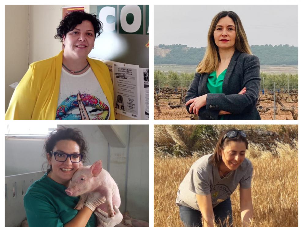 Estrella Morata, Virginia Gálvez, Paula Delmás y Esther Ciria, mujeres del medio rural.