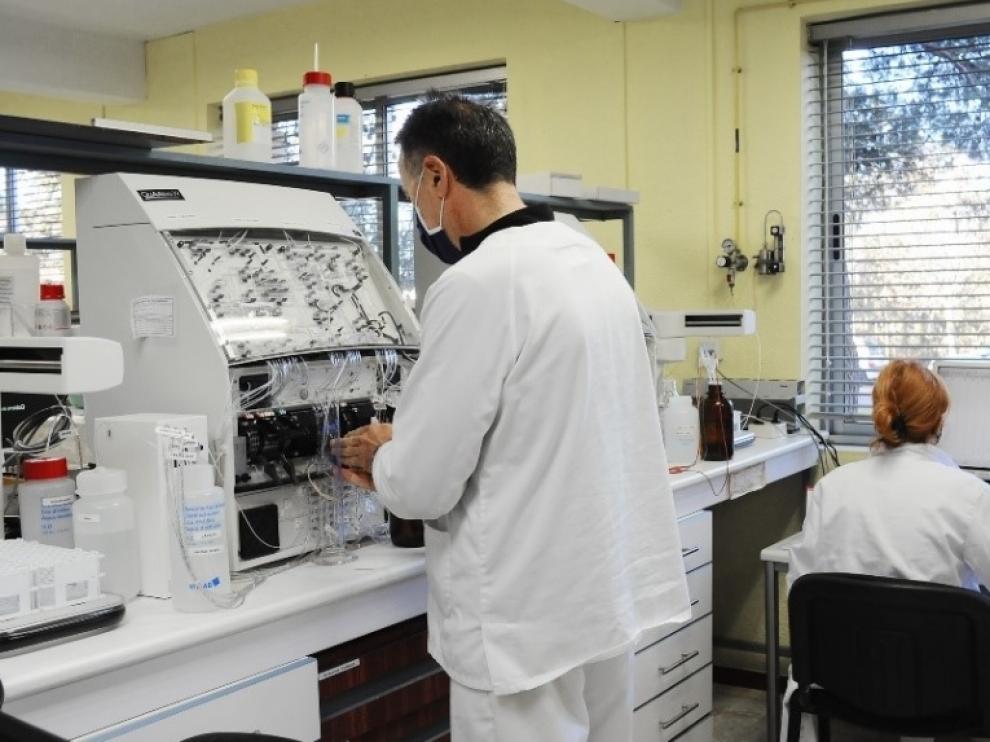 Sala de Vinos del Laboratorio Agroambiental de Aragón.