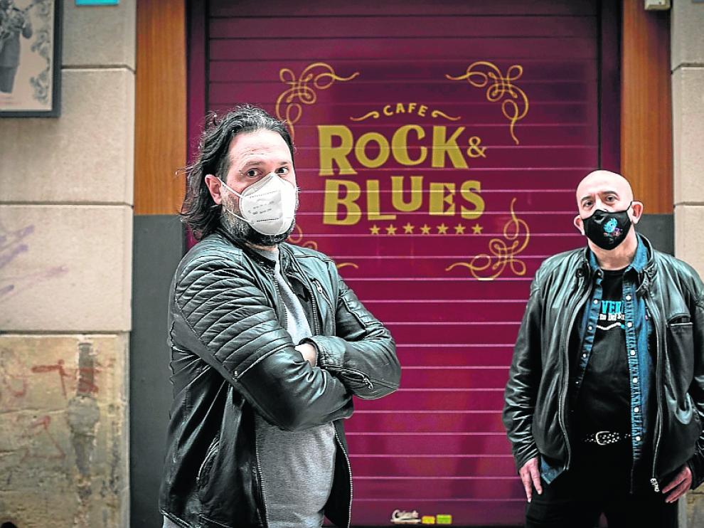 Pablo Cano ‘Patxi’, del Rock & Blues, junto a Joey Briz, de The Blue Devils