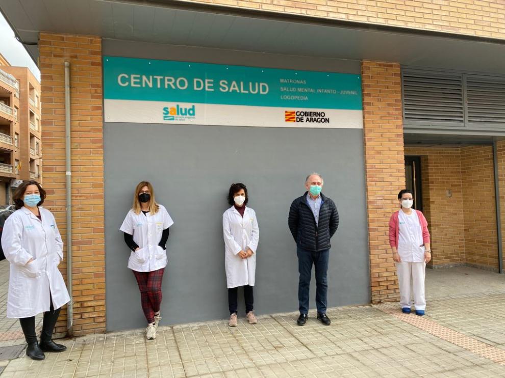 Profesional sanitario del nuevo espacio del centro de salud de Barbastro que ha entrado en servicio este lunes