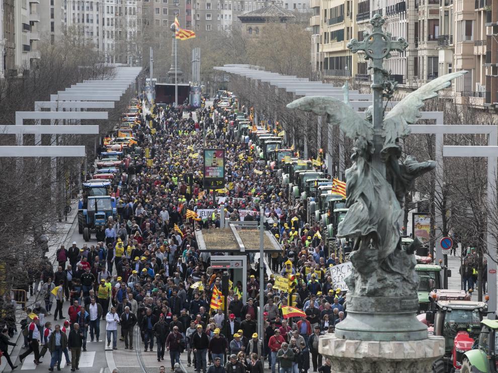 Movilización del 10 de marzo de 2020 en Zaragoza.