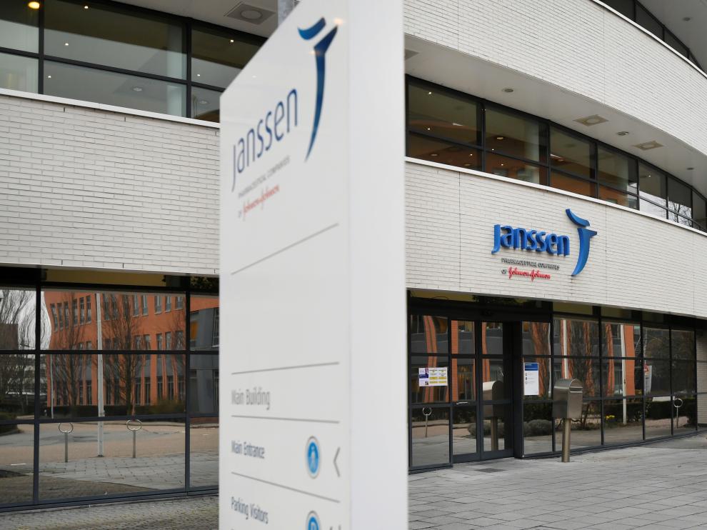 Exterior de la farmacéutica Janssen (Johnson&Johnson) en Leiden (Países Bajos)