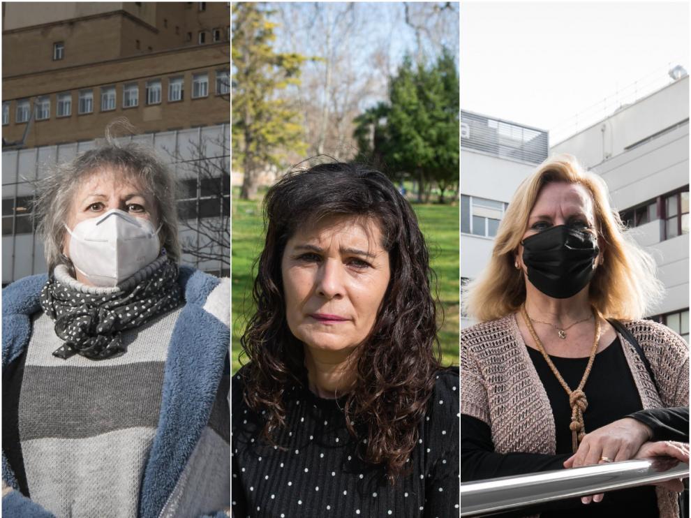 De izquierda a derecha, Carmela Mondéjar, María Mar Sánchez y Marina Español