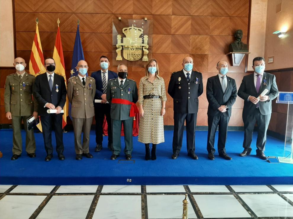 Condecorados con las Medallas al Mérito de la Protección Civil 2020 en Zaragoza.