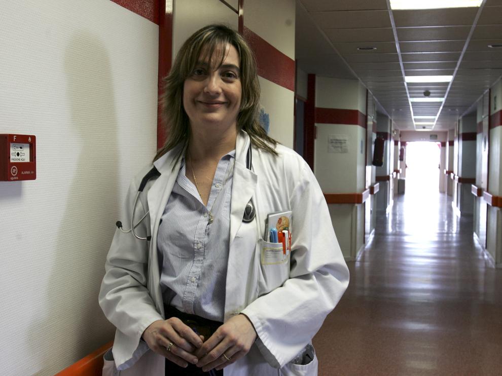 María Bestué, en una foto de archivo en el Hospital San Jorge de Huesca