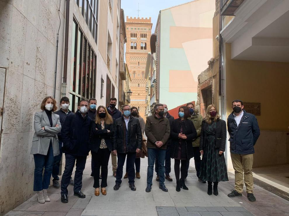 Luis María Beamonte, con el Comité Provincial del PP en Teruel.