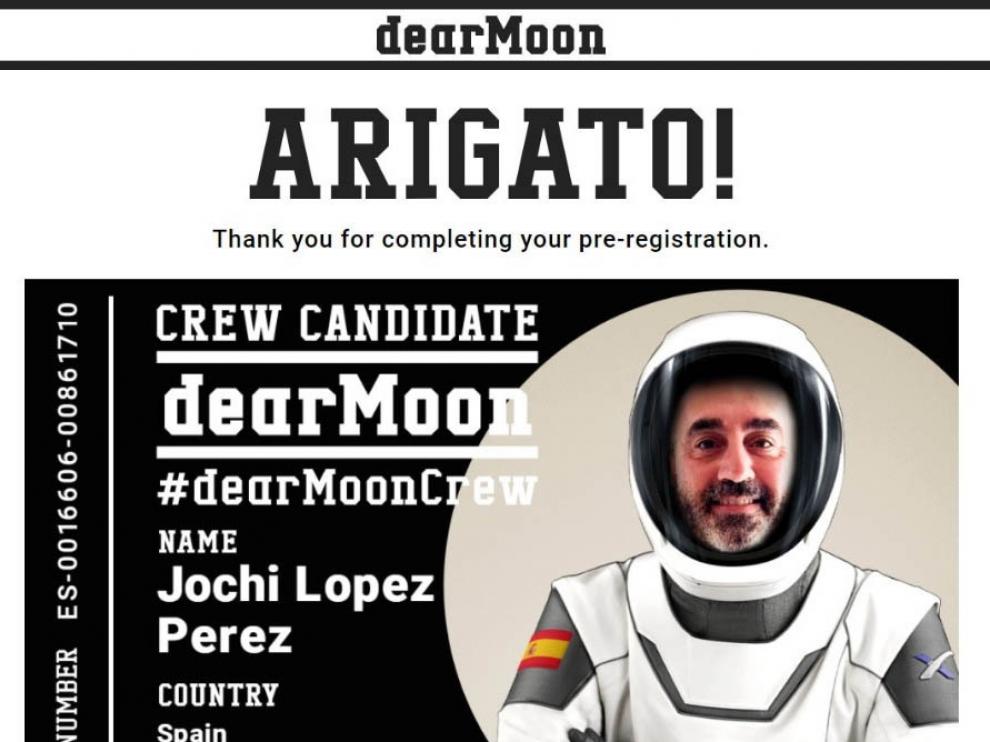 Jose Ángel López, emprendedor aragonés que se ha inscrito para intentar viajar a la Luna.