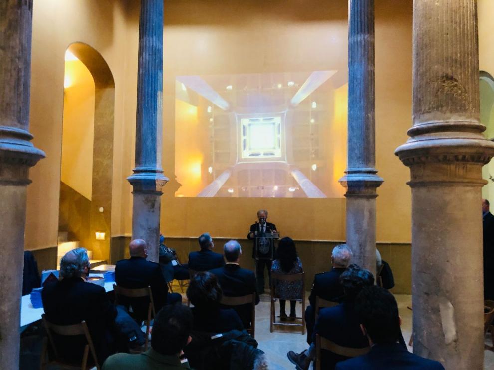 Acto de presentación del libro sobre el edificio del Justiciazgo de Aragón.