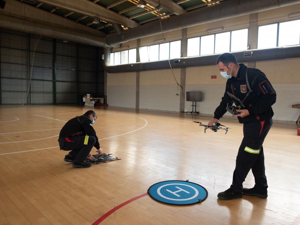 Unidad de drones de los Bomberos del Ayuntamiento de Zaragoza.