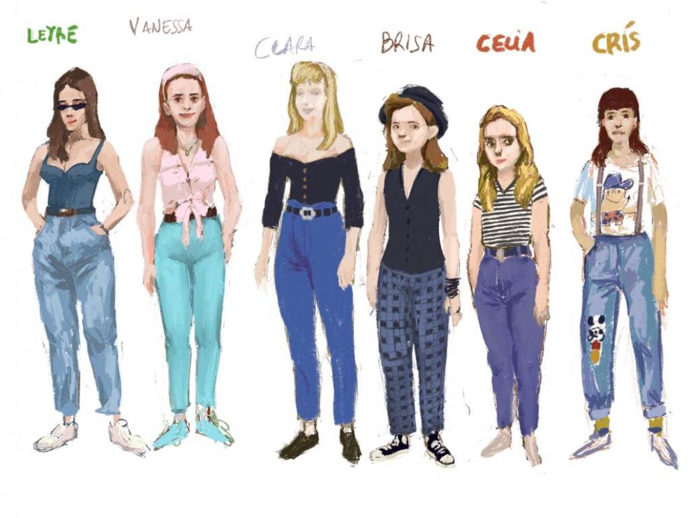 Bocetos de Arantxa Ezquerro para el vestuario de 'Las niñas'.