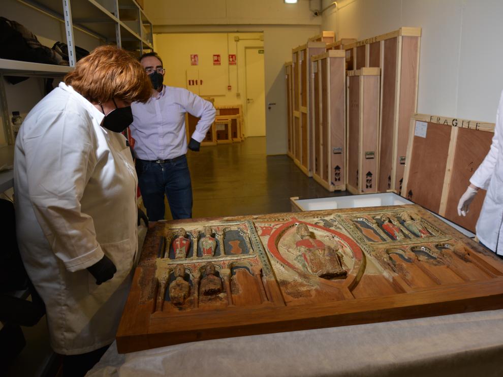 Una imagen del frontal de la iglesia Buira, considerado uno de los dos bienes más valiosos de la colección.